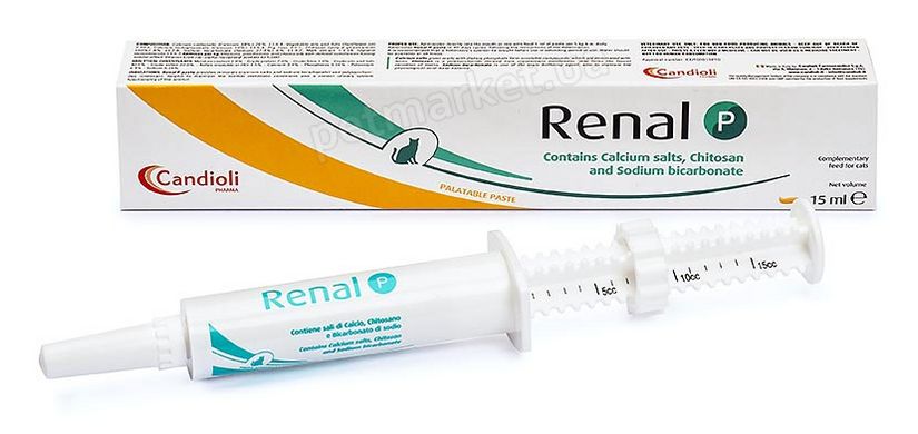 Candioli Renal P - паста при хронічній нирковій недостатності у котів - 15 мл Petmarket