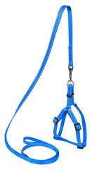 Collar Шлея с поводком нейлоновая для собак - 40-55 см, Синий Petmarket