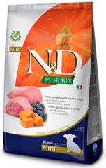 N&D Pumpkin Puppy Mini Lamb & Blueberry беззерновой корм для щенков мини пород (ягненок/черника) - 7 кг Petmarket