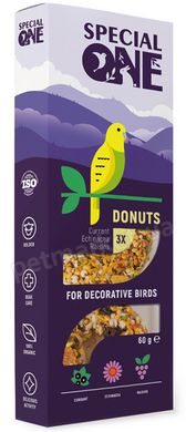 Special One Donuts Смородина, ехінацея, виноград - ласощі для птахів, 60 г/3 шт Petmarket