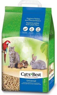 Cat's Best UNIVERSAL - деревний наповнювач для туалетів і кліток тварин і птахів - 40 л Petmarket