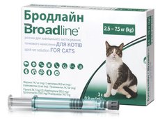 BROADLINE - капли на холку от внутренних и наружных паразитов у кошек 2,5-7,5 кг - 1 шт. % Petmarket