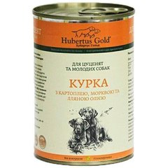 Hubertus Gold КУРИЦА с картофелем и морковью - консервы для щенков и молодых собак - 400 г Petmarket