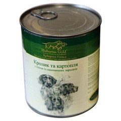 Hubertus Gold КРОЛИК с картофелем и маслом зародышей пшеницы - консервы для собак - 800 г Petmarket