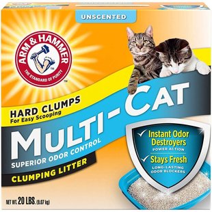 Arm&Hammer MULTICAT - комкуючий наповнювач для котячого туалету, без аромату - 12 кг % Petmarket