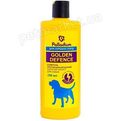 Palladium GOLDEN DEFENCE - шампунь від бліх і кліщів для собак середніх порід - 250 мл Petmarket
