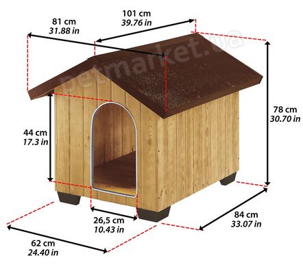 Ferplast DOMUS Mini - дерев'яна будка для собак % Petmarket