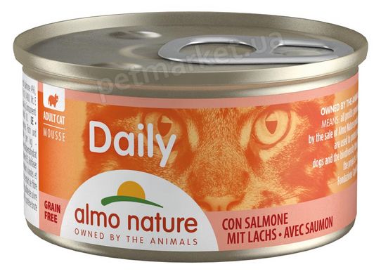 Almo Nature Daily Лосось - вологий корм для котів, мус - 85 г Petmarket