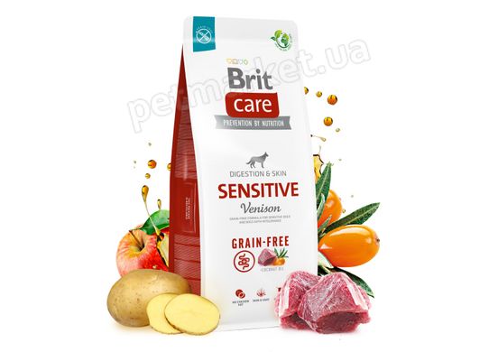 Brit Care Grain-free Sensitive - беззерновий корм для собак з чутливим травленням (оленина), 12 кг Petmarket
