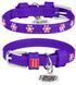 Collar WauDog GLAMOUR Стрази - шкіряний нашийник для собак - 21-29 см, Фіолетовий Petmarket