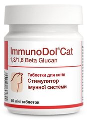 Dolfos ImmunoDol Cat 1.3/1.6 Beta Glukan добавка для стимулирования иммунитета кошек - 60 табл. Petmarket