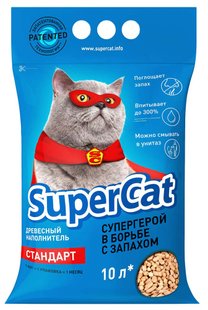 SuperCat СТАНДАРТ - деревний наповнювач для котячого туалету, 7 кг Petmarket