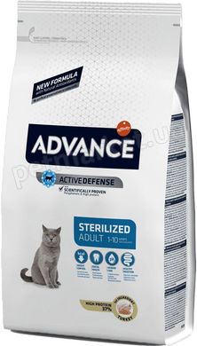 Advance STERILIZED Turkey & Barley - корм для стерилизованных кошек (индейка/ячмень) - 15 кг Petmarket