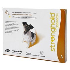 Stronghold - Стронгхолд - капли от наружных и внутренних паразитов для собак 5,1-10 кг - 1 пипетка % Petmarket