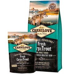 Carnilove FRESH CARP & TROUT Adult Dogs - беззерновой корм для собак (карп/форель) - 1,5 кг Petmarket