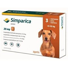 Zoetis Simparica - СИМПАРИКА - таблетка от блох и клещей для собак 5-10 кг - 1 таблетка Petmarket