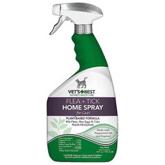 Vet's Best FLEA + TICK HOME Spray - універсальний спрей від бліх і кліщів для кішок і дому Petmarket