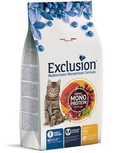 Exclusion Noble Grain Cat Adult Beef &mdash; Эксклюжн &mdash; корм для взрослых кошек с говядиной Petmarket