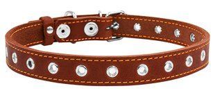 Collar безрозмірний шкіряний нашийник для собак - 50 см, Коричневий Petmarket