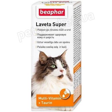 Beaphar LAVETA SUPER - добавка для борьбы с выпадением шерсти у кошек Petmarket