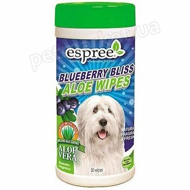 Espree BLUEBERRY BLISS Wipes - Черника - влажные салфетки для собак Petmarket