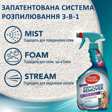 Simple Solution Stain & Odor Remover засіб для видалення плям і запахів тварин - 945 мл Petmarket