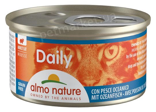 Almo Nature Daily Океанічна риба - вологий корм для котів, мус - 85 г Petmarket
