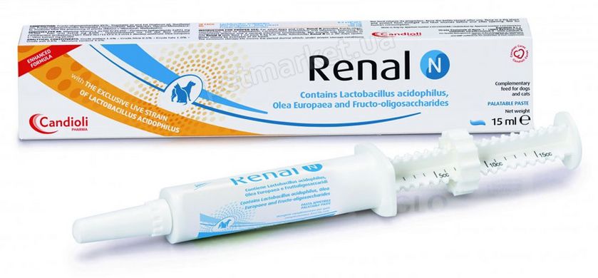 Candioli Renal N - паста при захворюванні нирок у собак і котів - 15 мл Petmarket