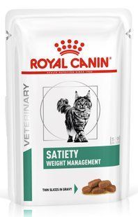 Royal Canin SATIETY Weight Management - Сетаити Вейт Менеджмент - лечебный влажный корм для снижения веса кошек (кусочки в соусе) - 85 г Petmarket