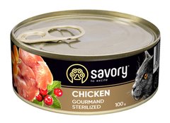 Savory Sterilised Chicken влажный корм для стерилизованных котов и кошек (курица) - 400 г Petmarket