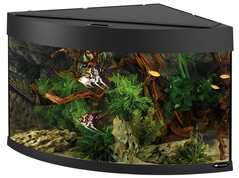 Ferplast DUBAI 90 Corner - угловой аквариум для рыб (180 л) - Черный % Petmarket