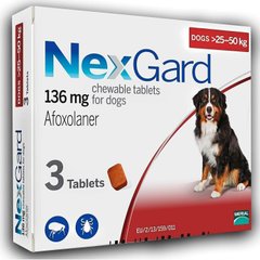 Merial NexGard XL - таблетки від бліх і кліщів для собак від 25 до 50 кг - 1 таблетка % Petmarket
