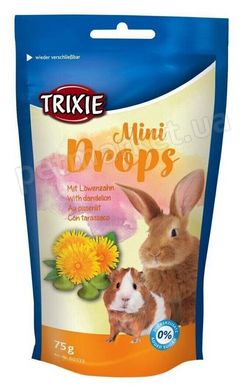 Trixie MINI DROPS с одуванчиком - лакомство для кроликов и грызунов Petmarket