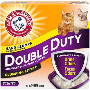 Arm&Hammer DOUBLE DUTY - комкуючий наповнювач для котячого туалету, ароматизований - 9,07 кг % Petmarket