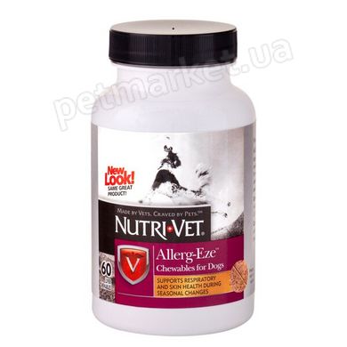 Nutri-Vet ALLERG-EZE - комплексна добавка при алергії у собак - 60 табл. Petmarket