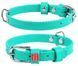 Collar WauDog GLAMOUR - шкіряний нашийник для собак (без прикрас) - 46-60 см Ментоловий Petmarket