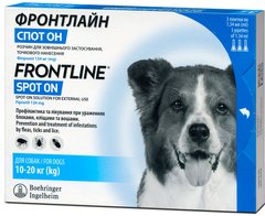 Merial FRONTLINE Spot-On M - капли на холку для собак 10-20 кг % Petmarket