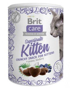 Brit Care Superfruits Kitten - лакомство для котят (курица/кокос/черника) - 100 г Petmarket