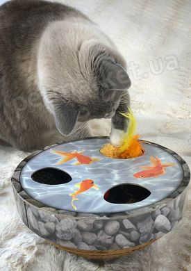 Petstages Hide & Seek Wobble Pond - интерактивная игрушка-когтеточка для кошек Petmarket