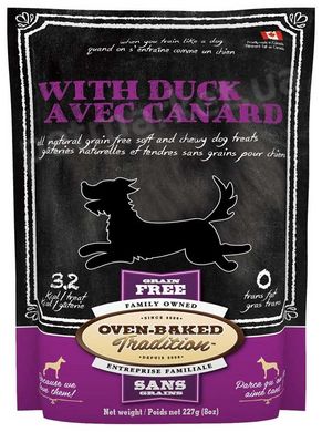 Oven-Baked Tradition Duck напіввологі ласощі з качкою для собак - 227 г Petmarket