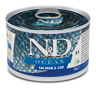 Farmina N&D Ocean Dog Adult Mini Salmon & Cod - консервы для cобак мини пород (лосось/треска) Petmarket