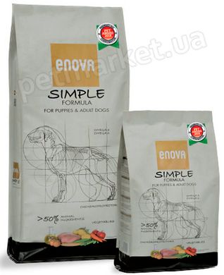 Enova SIMPLE FORMULA - беззерновий корм для собак та цуценят всіх порід - 12 кг Petmarket