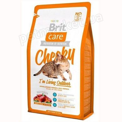 Brit Care CHEEKY Living Outdoor - корм для активных кошек (оленина/рис) - 400 г Petmarket