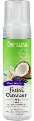 TropiClean FACIAL CLEANSER - шампунь-піна для чищення шерсті на мордочці тварин Petmarket