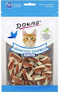 Dokas СЕНДВІЧІ Курка/Тріска - натуральні ласощі для котів - 70 г % Petmarket