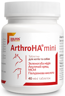 Dolfos ArthroHA Mini хондропротектор для суглобів собак дрібних порід – 40 табл. Petmarket