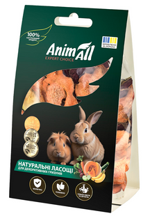 AnimAll Сушеный овощной микс с цукини - лакомство для грызунов Petmarket