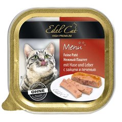 Edel Cat ЗАЄЦЬ/ПЕЧІНКА - консерви для кішок (паштет) 100 г Petmarket