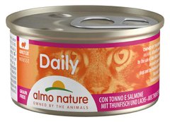 Almo Nature Daily Тунец/лосось - влажный корм для кошек, мусс - 85 г Petmarket