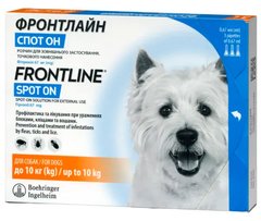 Merial FRONTLINE Spot-On S - капли на холку для собак 2-10 кг % Petmarket